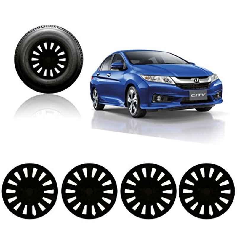 Auto Pearl 4 Pcs 14 inch Black Car Wheel Cover Set for Honda City New
