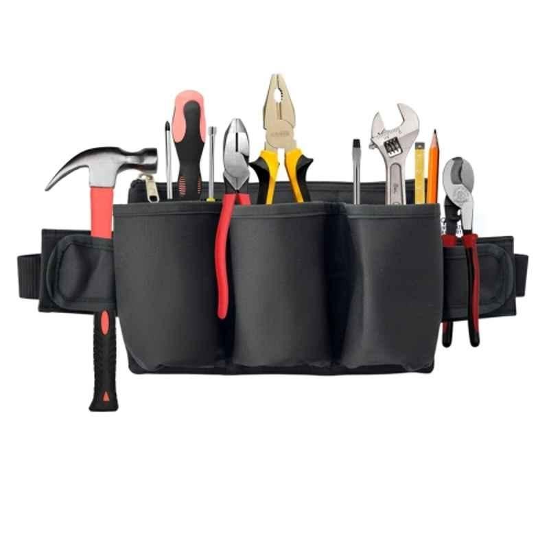 Pahal 11 inch Nylon Black Waist Infantory Utility Tool Belt for Electrician, Carpenter, Plumber & Repair Work, PITB36