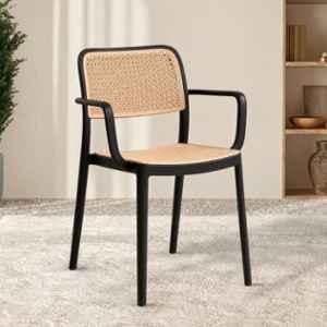 CELLBELL WeaveX Plastic Black Armrest Chair
