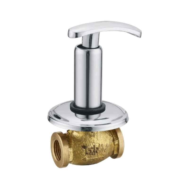 Kingsbury Smile Brass Chrome Finish Concealed Stop Cock, BFS-Smile C-S-C08