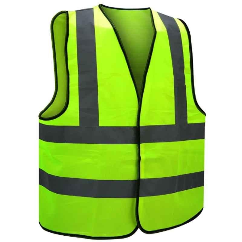 Empiral Star E108093003 Polyester Neon Green Safety Vest, Size: Large