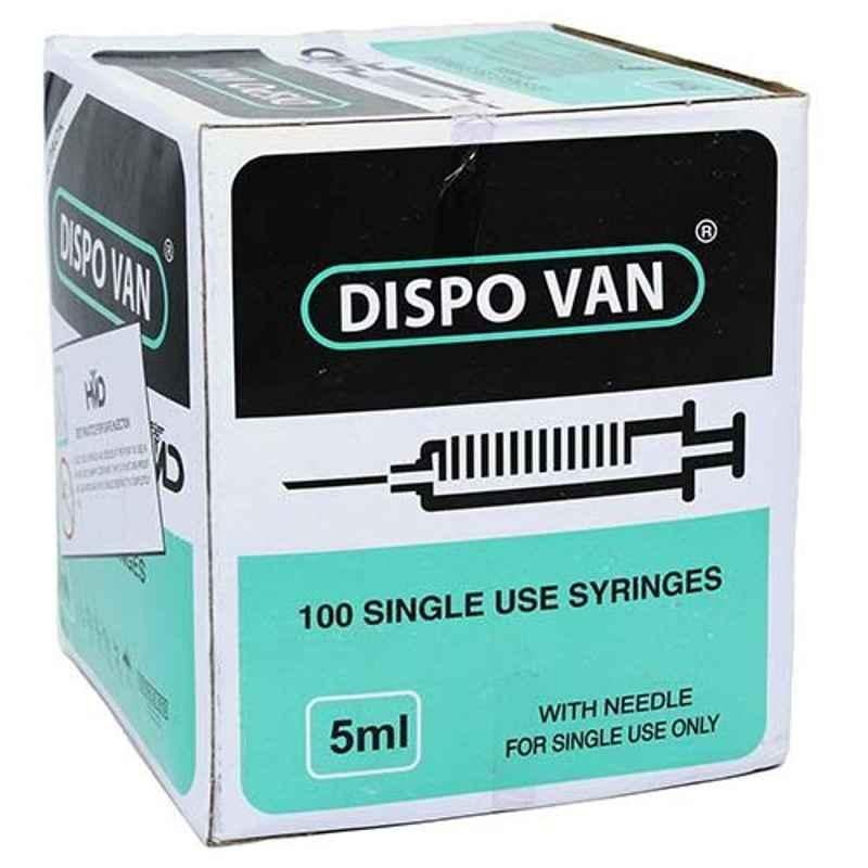Dispo Van 100 Pcs 5ml Polypropylene Syringe Box
