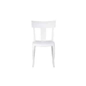 Supreme Deck Wooden Looks White Plastic Cafeteria Chair (Pack of 2)