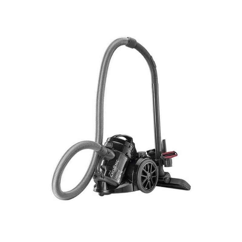 Black & Decker 1480W 220-240V Metal Black Vacuum Cleaner with Bagless Multicyclonic Technology, VM1480-B5