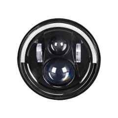 AllExtreme EXHL7IP1 7 inch H4 H13 Halo Ring Angel Eyes High & Low Beam Headlight with DRL