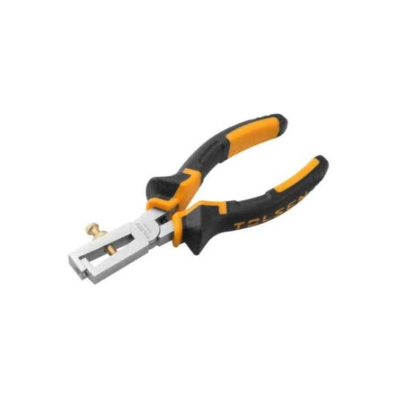 Tolsen 160mm Steel, Nickel, Plastic Black, Yellow & Silver Wire Stripping Plier, 10013