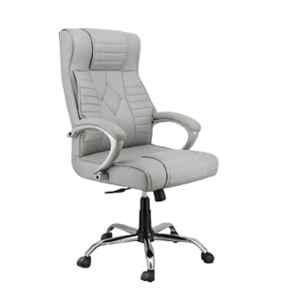 Newturn Galaxy Leather Grey High Back Premium Orthopaedic Office Revolving Chair