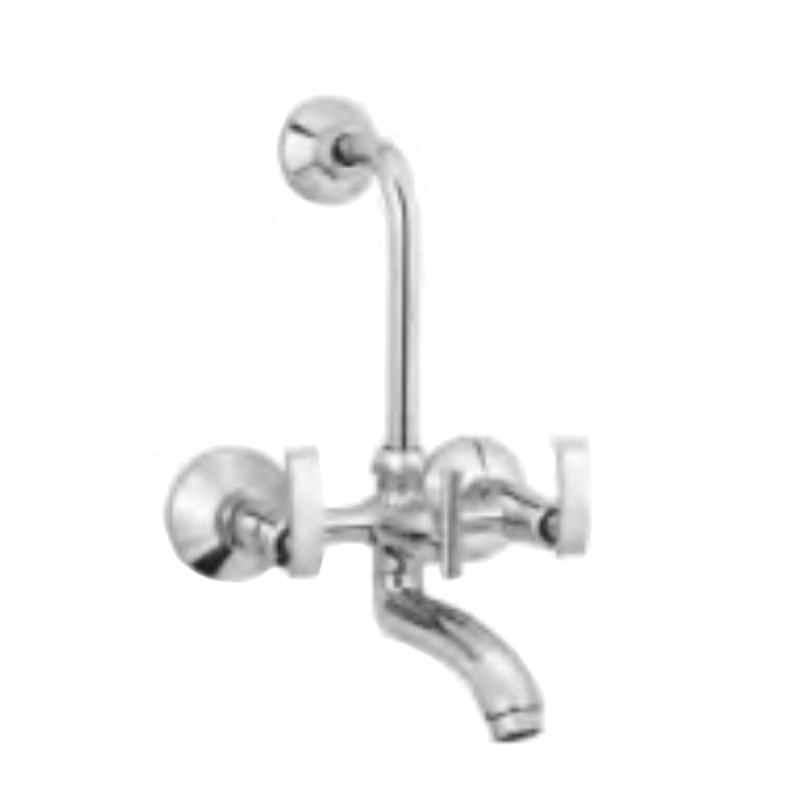 Somany Dhaara Plus Brass Chrome Finish Wall Mixer with 115mm Long Body Pipe, 272200640011