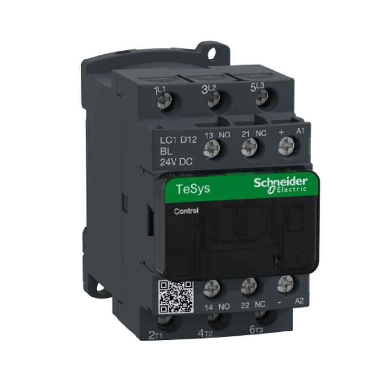 Schneider TeSys 3 Pole 24 VDC Contactor, LC1D12BL