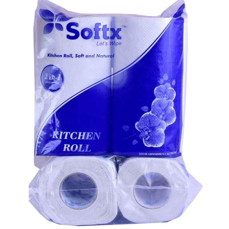 Softx 440 Pcs Mr Chef 2 Ply Embossed Kitchen Towel Roll (Pack of 2)