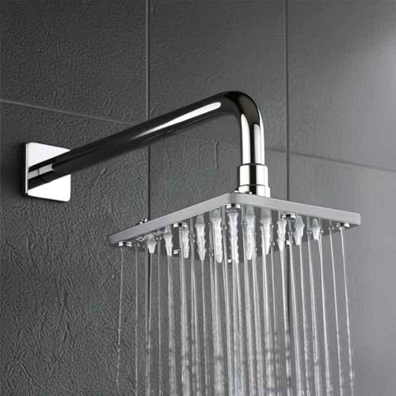 Plantex Sandwich Shower Chrome Stainless Steel Shower Head 100 mm with Water Saving Nozzle/Shower for Bathroom/Rain Shower Head for Bathroom without Arm