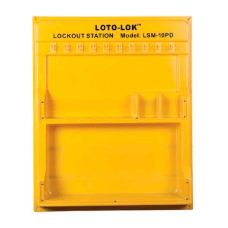 LOTO-LOK 760x610x140mm Yellow Lockout Station, LSM-10PD