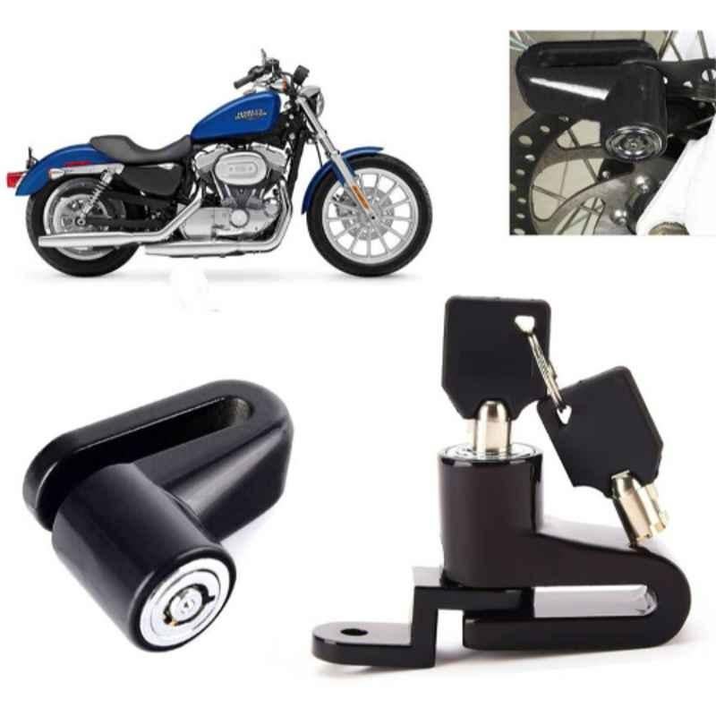 Auto Pearl Steel Black Heavy Duty Anti-Theft Disc Brake Lock for XL 883, Lock_175