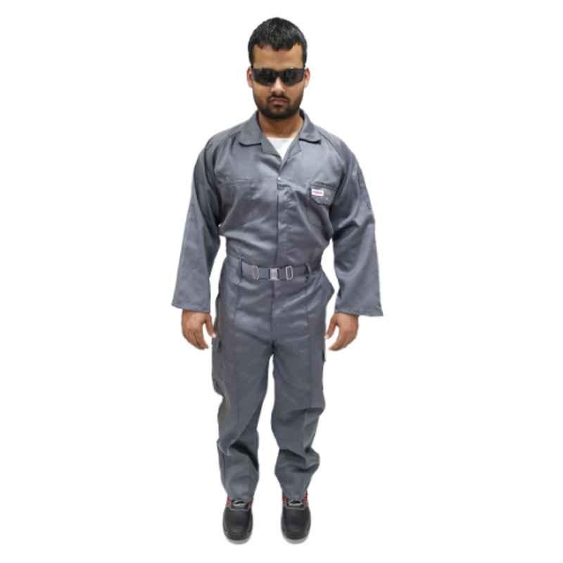 Taha Twill Grey Coverall Size: M