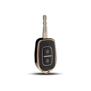 Flymaster Thermoplastic Polyurethane Black TPU Car Key Cover, BLACK-TPURKE-30
