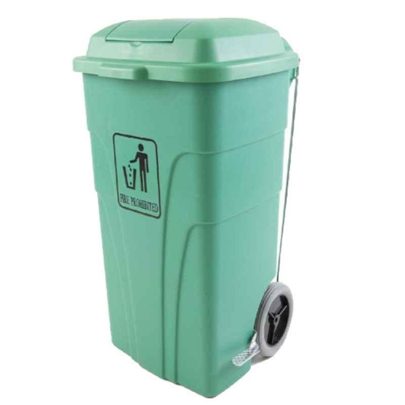 Cisne Eco 120L Green Garbage Bin with Foot Pedal, 409020