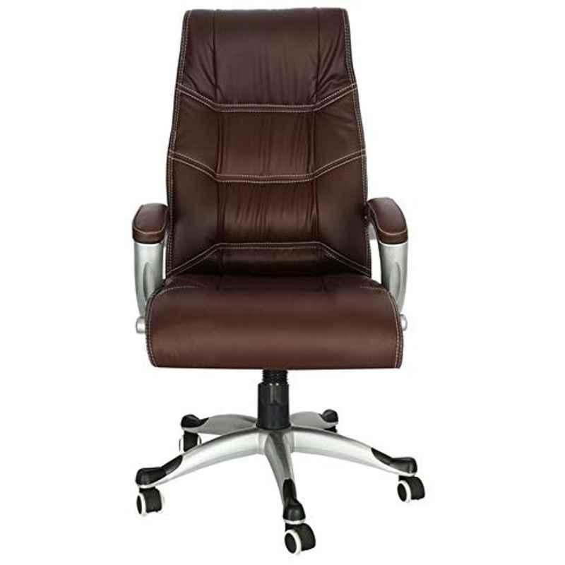 Buy Chair Garage PU Leatherette Chocolate Brown Adjustable Height