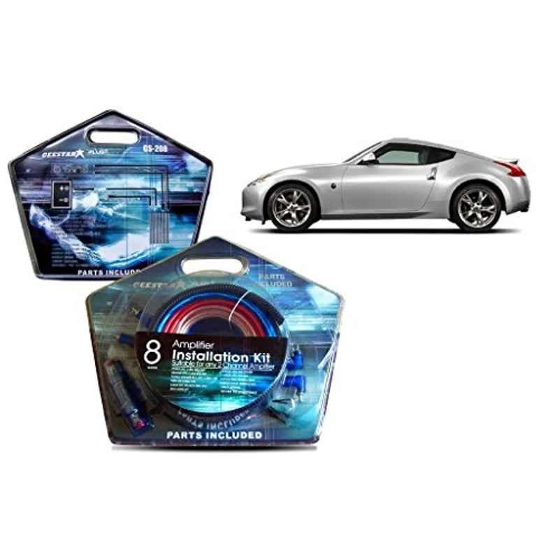 Auto Pearl Geestar Plus 8 Guage 2 Channel Amplifier Full Installation Kit for BMW 370z, GS-208