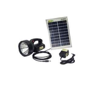 Solar Universe India 10W Super Bright LED Torch Light with Inbuilt Battery, Solar Panel & 18 hr Backup, GLJ110 (Pack of 4)
