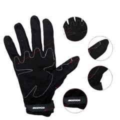 AllExtreme EXAFGB2 Extra Large Black Anti-slip Polyester Unisex Full Finger Gloves
