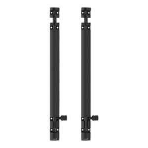 Atom 12 inch Aluminium Black Finish Heavy Duty Joint-Less Tower Bolt, TB002-12 inch-BLK-102 (Pack of 2)