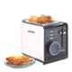 Borosil 850W Stainless Steel Black Krispy 2 Slice Pop Up Toaster, BTO850WSS21