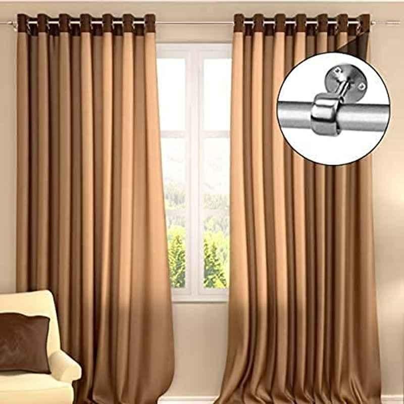 Abbasali 1m Curtain Rod with 2 Pcs 1 inch Stainless Steel Closet Pole Socket