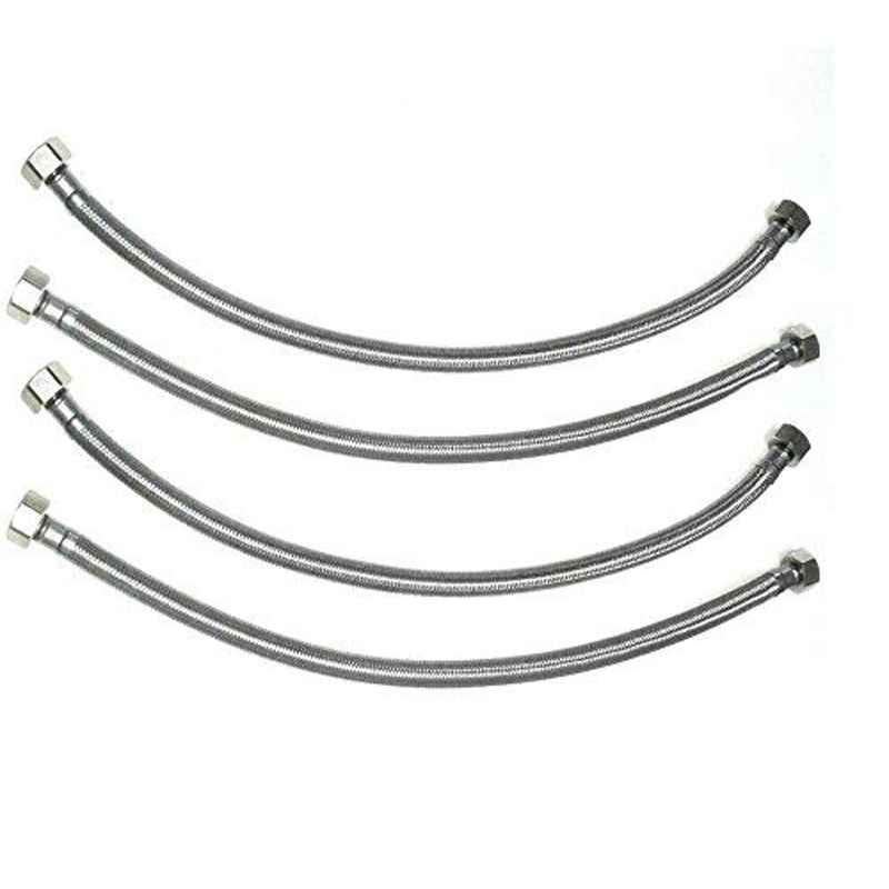 Aquieen 24 inch Stainless Steel 304 Connection Hose (Pack of 4)