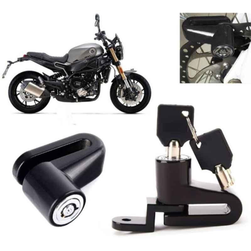 Auto Pearl Steel Black Heavy Duty Anti-Theft Disc Brake Lock for Leoncino 800, Lock_112