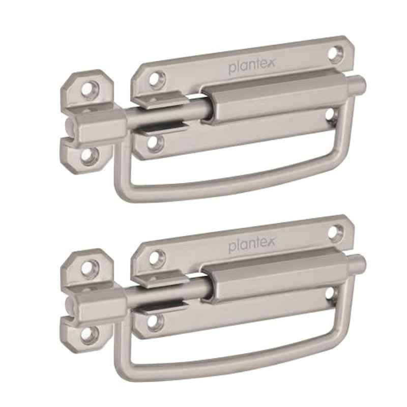 Plantex 5 inch Zinc Matt Baby Door Latch Kadi for Bathroom for Home & Office, SH-96 (Pack of 2)
