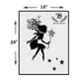 Kayra Decor 16x24 inch PVC Fairy Girl Wall Design Stencil, KHS325