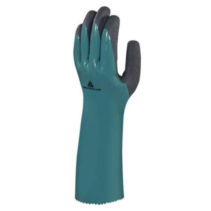 Deltaplus VE 802 35cm Polyamide Nitrile Coated Green Safety Gloves, Size: 9