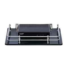 Punit 12x8 inch Glass Black Set Top Box Shelf