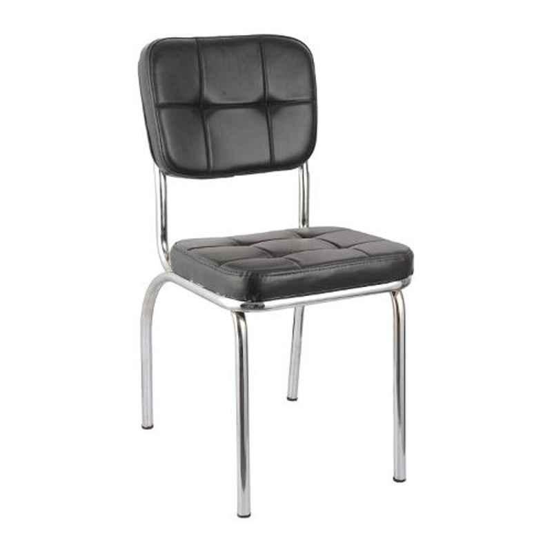 Da Urban Costway Black Fabric & Foam Medium Back Visitor Chair without Arms