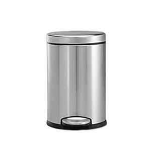 Perfetto 11 Litre Stainless Steel Round Pedal Dustbin with Lid for Office, Home, Kitchen, Room & Bathroom, PEDA11