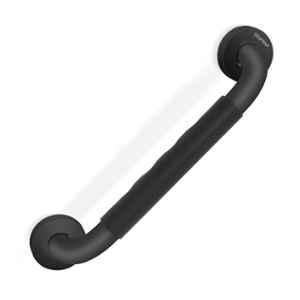 Plantex 304 Stainless Steel Grab Bar for Toilet with Grip/13 inch Anti-Slip Handle for Bathroom Support (Black)