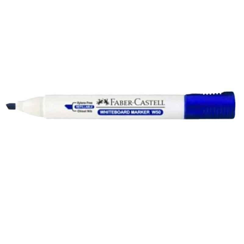 Faber Castell W50 Chisel Tip Whiteboard Marker, Blue