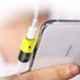 Bingo 2 in 1 Yellow & Black Mini Portable Lightning Splitter Audio & Charger Adapter