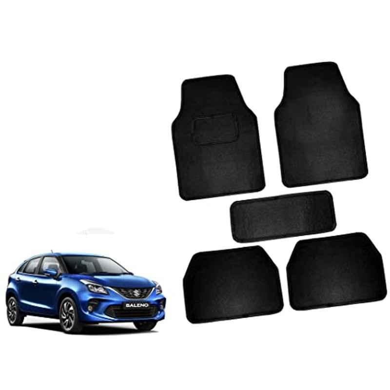 Buy Auto Pearl 5 Pcs Polyester Black Car Floor Carpet Set for Maruti Suzuki Baleno 2022 Online At Price 558