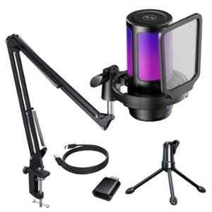 Audio Array 20kHz Professional RGB USB Condenser Mic Kit fo Gaming, Streaming, Podcast, AM-C46