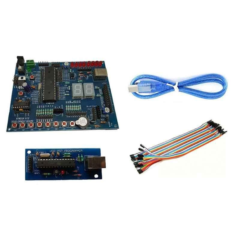 Embeddinator ENG-AT16-P 5V AVR ATMEGA16/32 Microcontroller Development Board Kit with USB ASP Programmer