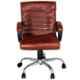 High Living Mars Leatherette Medium Back Brown Office Chair