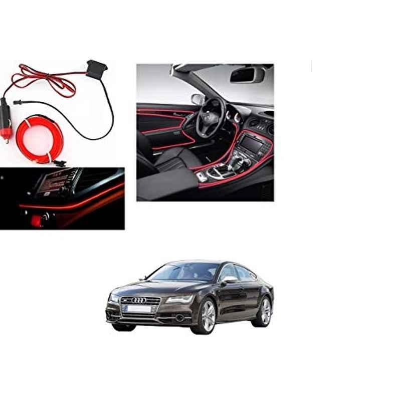Kozdiko 12V 5m Red Car Interior Decor Neon Strip Light for Audi NA