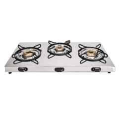 Sigri-Wala Surya Prime Cook 3 Burner Ultra Slim Stainless Steel Manual Gas Stove