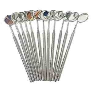 Forgesy Stainless Steel Dental Mouth Mirror with Handle, FORGESY243 (Pack of 12)