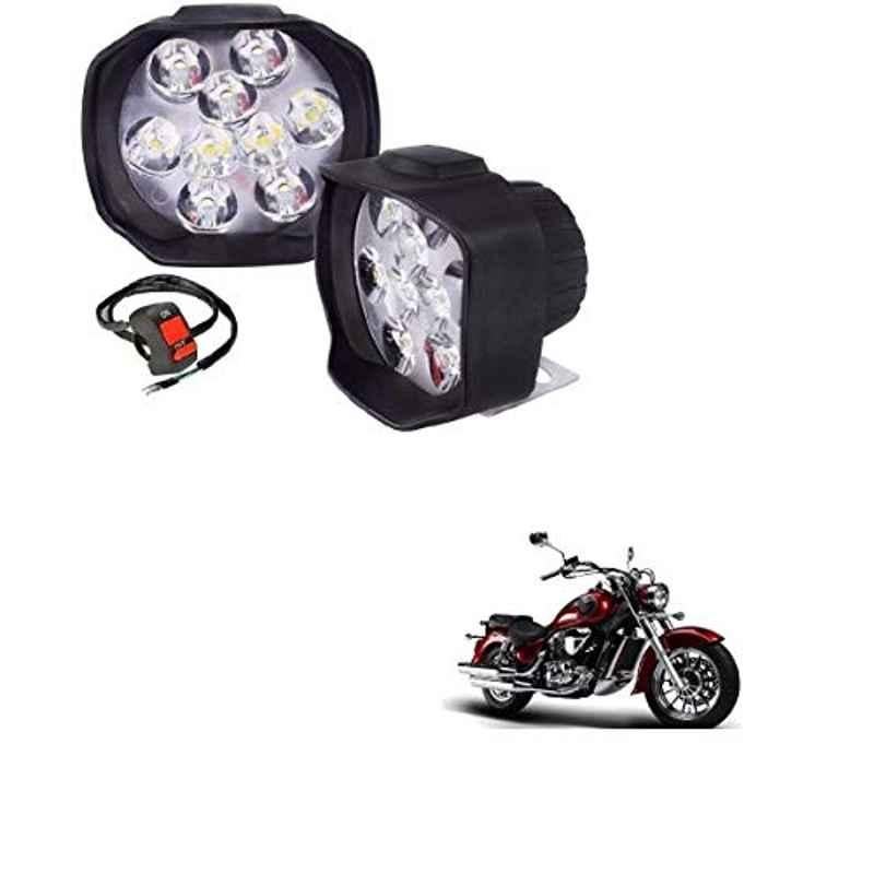 Kozdiko 2 Pcs Sheen 15W 9 LED 6000k Transformer Bumble Bee Style LED Fog Light Set for Hyosung ST7, koz_81319