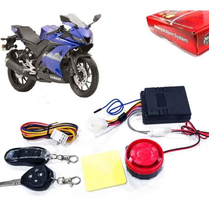 Auto Pearl 12V Black Two-Way Anti Theft Motorcycle Alarm Kit with 2 Pcs Remote for R15
