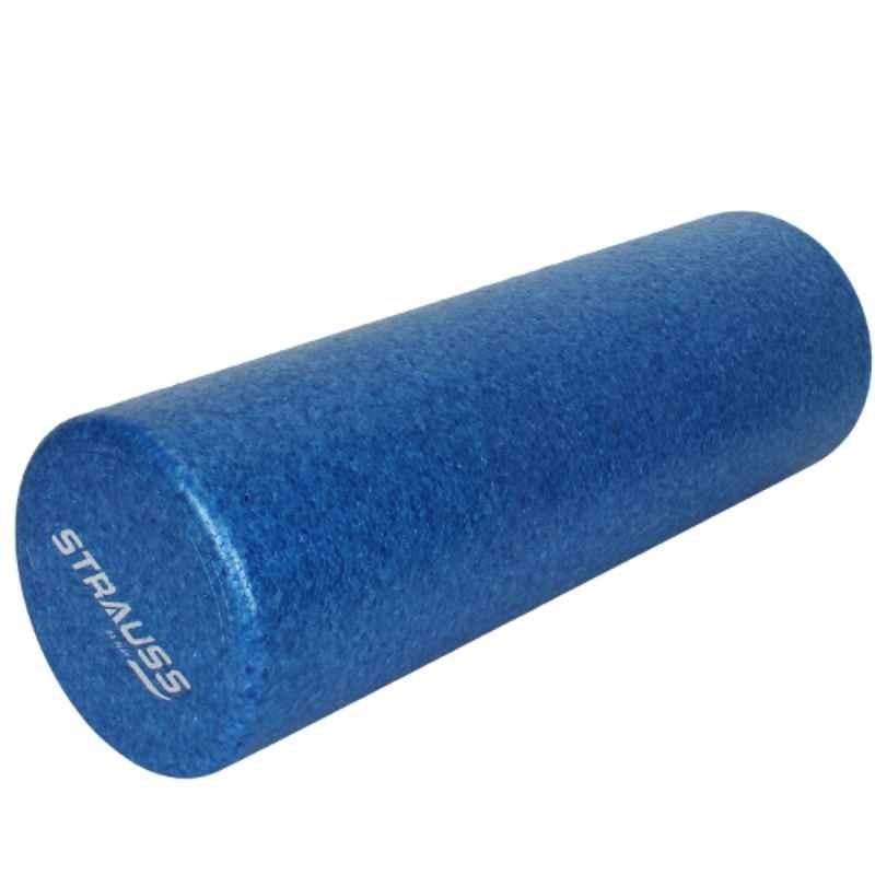 Strauss 30cm Rubber & EVA Blue High Density Yoga Foam Roller, ST-2220
