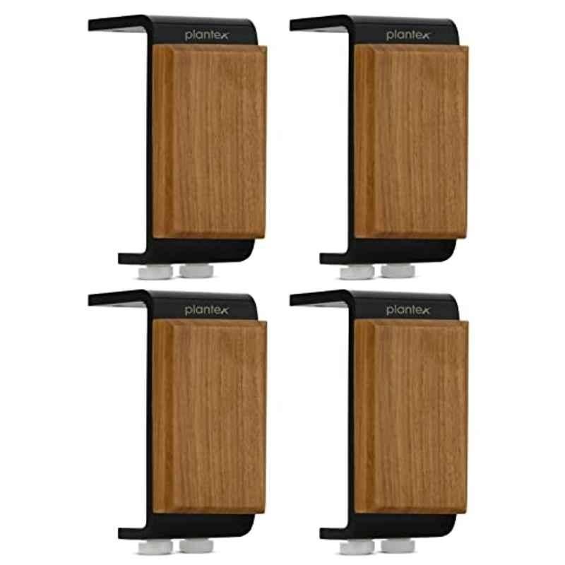 Plantex 4 Pcs 4 inch Stainless Steel Black Heavy Duty Table Bed Sofa Support Legs Set