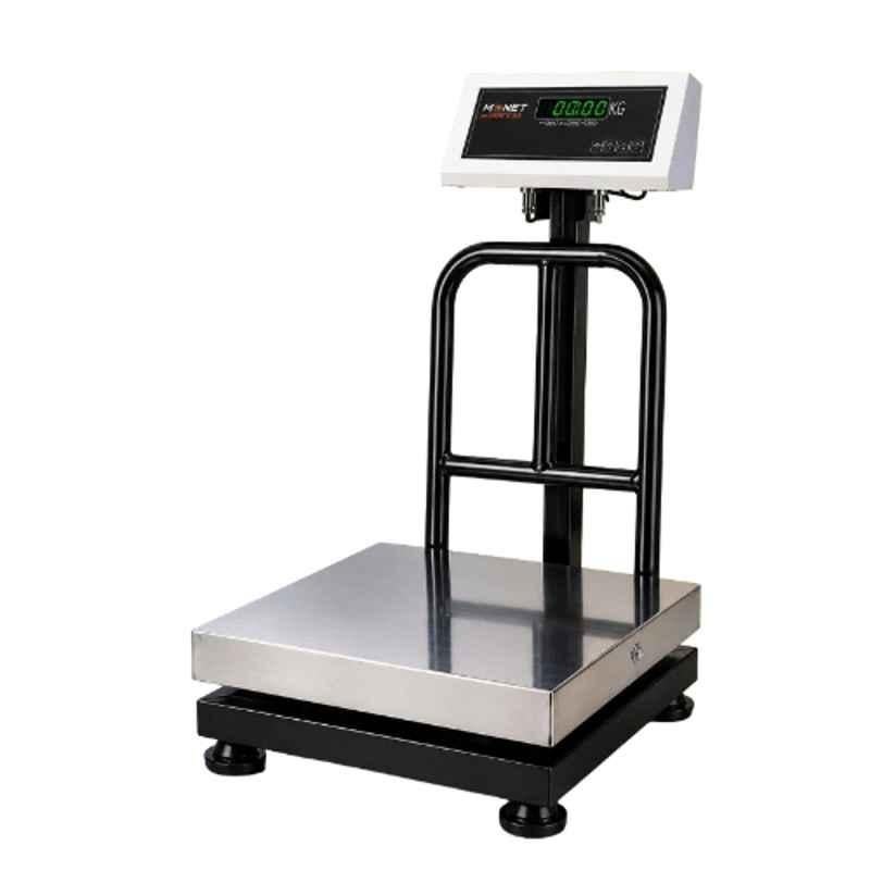 Monet 16x16 inch 180kg Stainless Steel Platform Weighing Scale with Dual Display & 2 Days Battery Backup